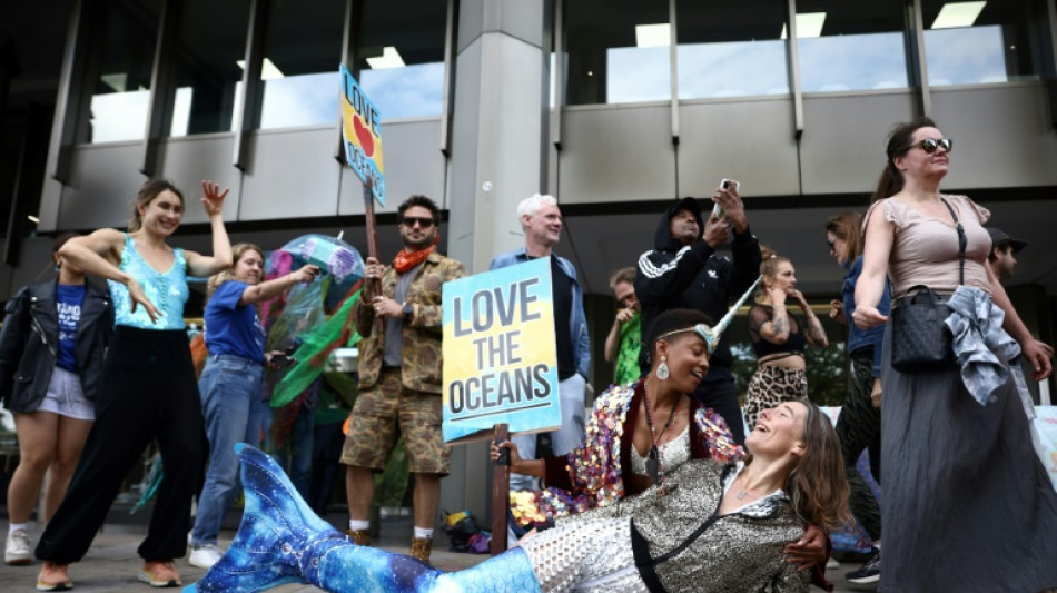 Protesta en Londres antes de una reunión clave sobre la contaminación en el mar