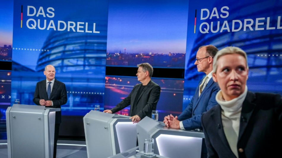 Vier Kanzlerkandidaten im TV-"Quadrell": Scharfe Abgrenzung eine Woche vor der Wahl