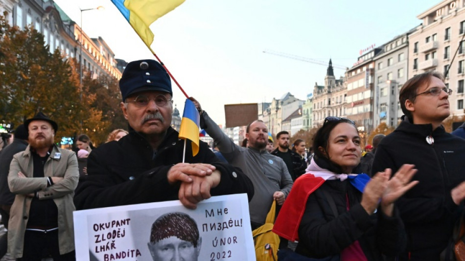 Thousands of Czechs rally in support of Ukraine