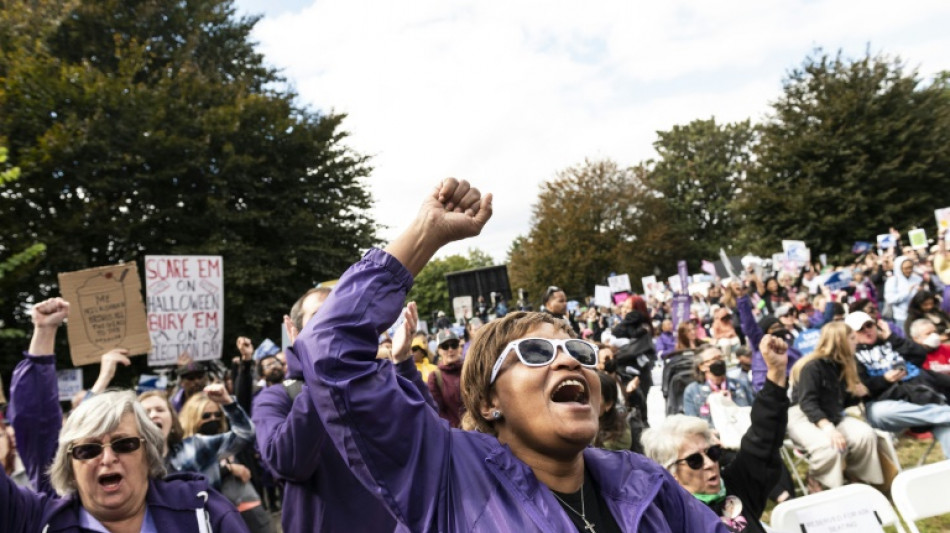 Thousands in US join abortion rights protests ahead of elections