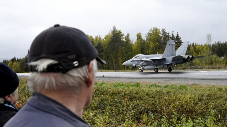 Finnish air force turns highways into landing strips