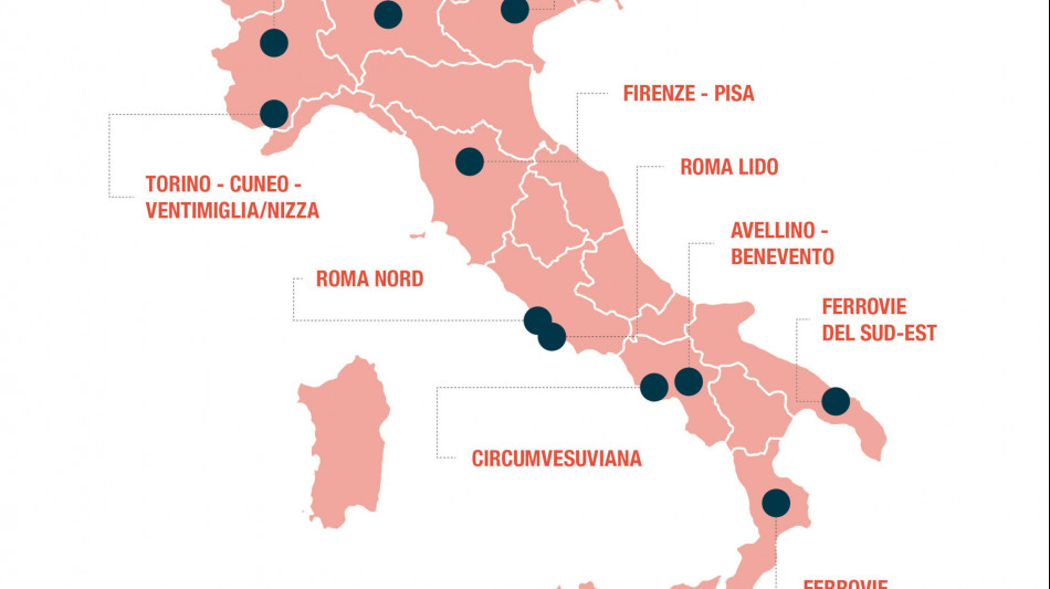 Pendolaria, aumentano le linee ferroviarie disagiate,7 nuove