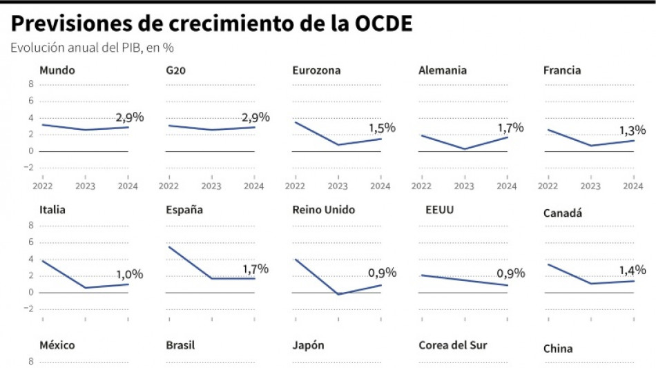 La OCDE revisa al alza sus previsiones de crecimiento mundial en 2023 y 2024